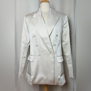 Banana Republic Blazer NWT Winter White Double-Breasted Jacket Size 12 MSRP $200